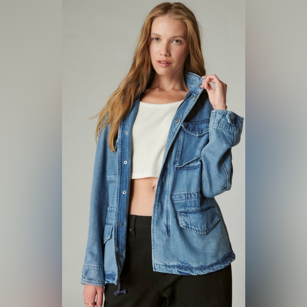 Lucky Brand Liquid Denim Luxe Four Pocket Utility Jacket New with Tags!